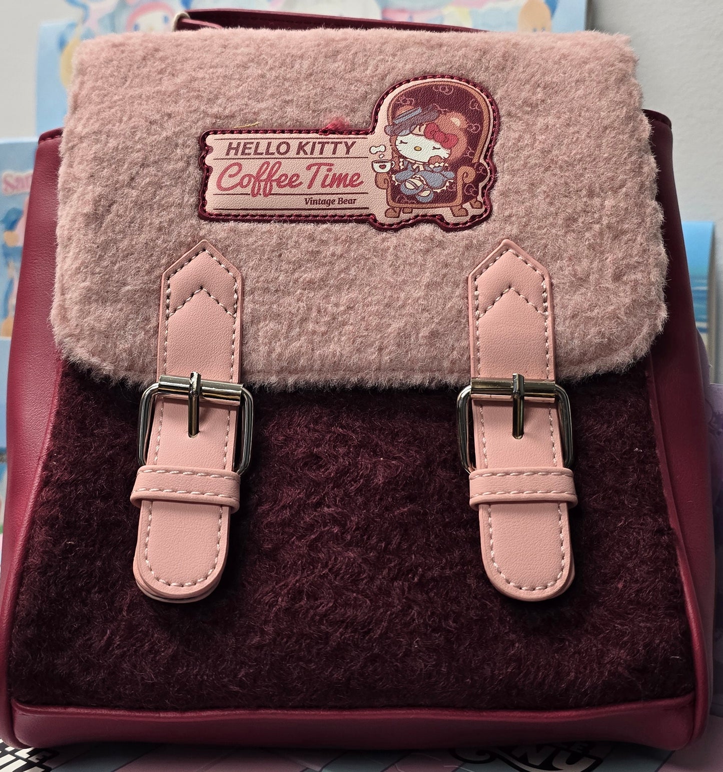 Sanrio Retro Teddy Bear Series Soft Plush Backpack (Hello Kitty)
