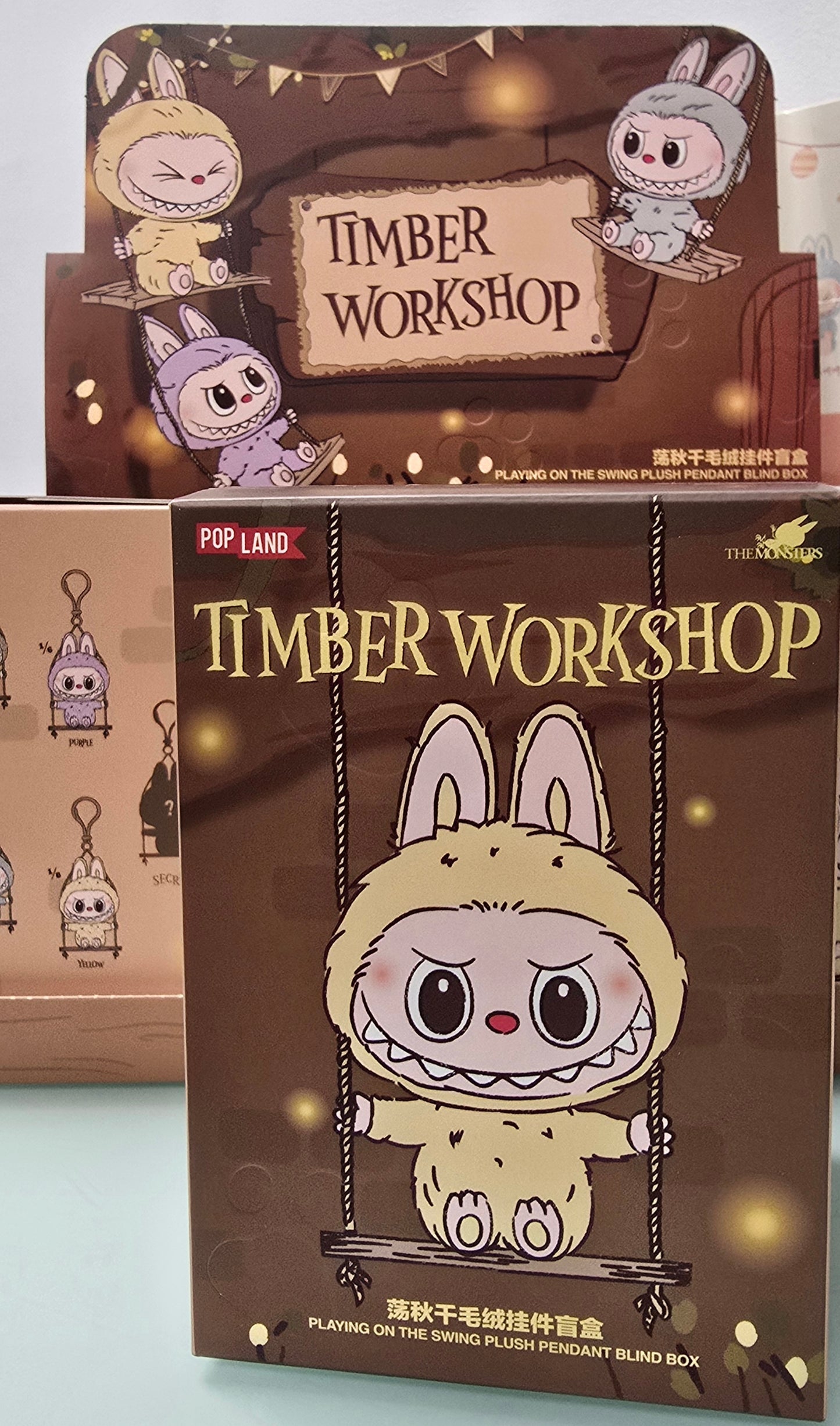 Labubu The Monsters Timber Workshop Playing on the Swing Plush Blind Box