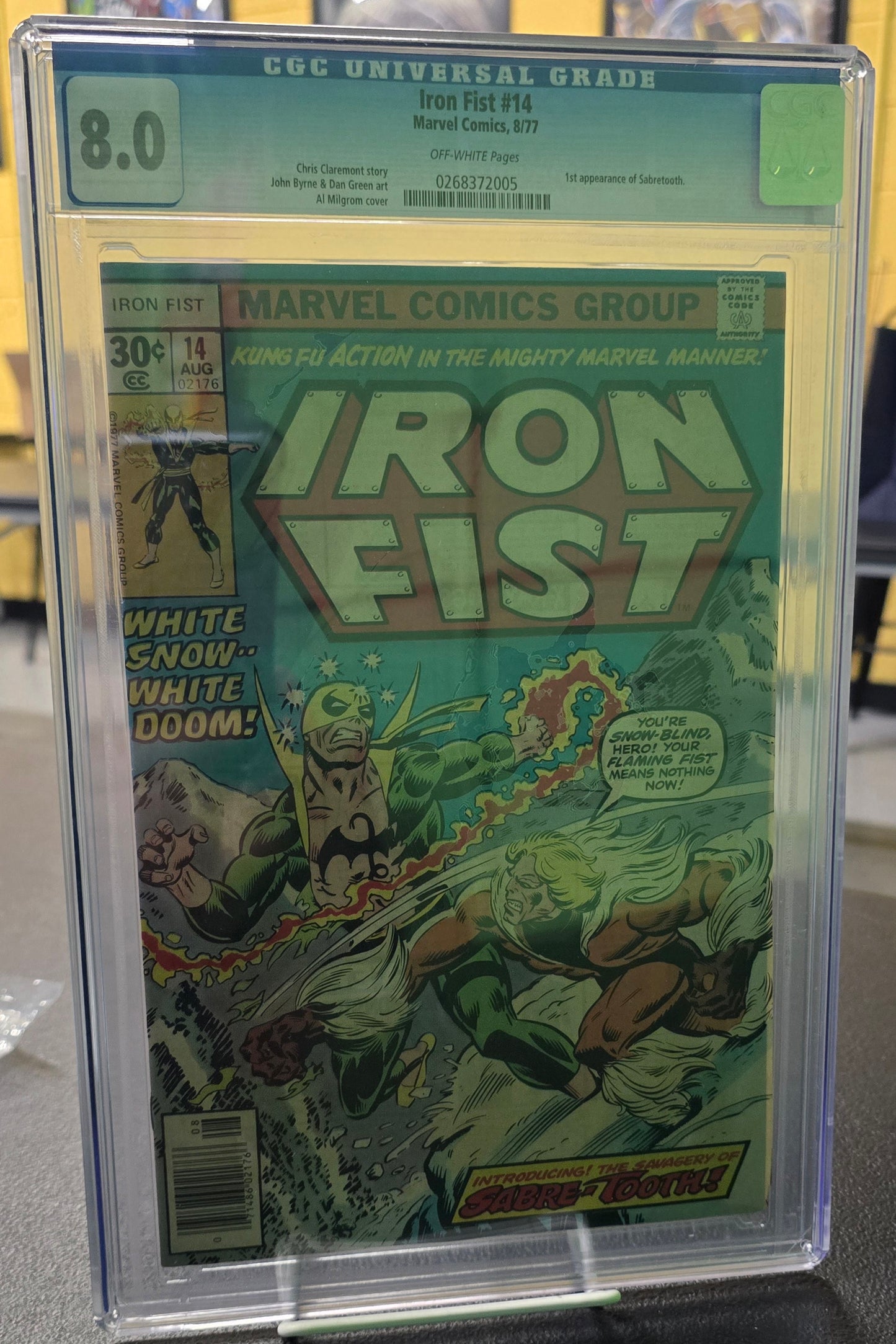 Iron Fist #14 (8-1977) 1st App of Sabretooth CGC 8.0
