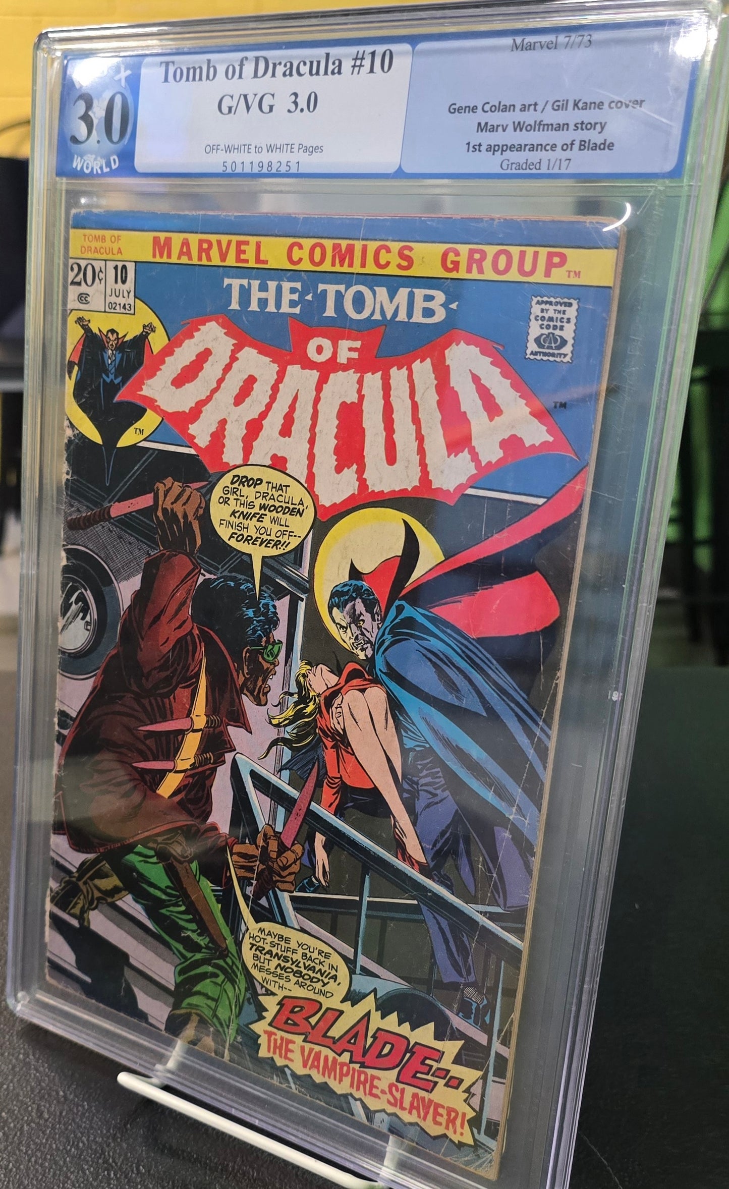 Tomb of Dracula #10 (1973) PCX 3.0 1st App of Blade
