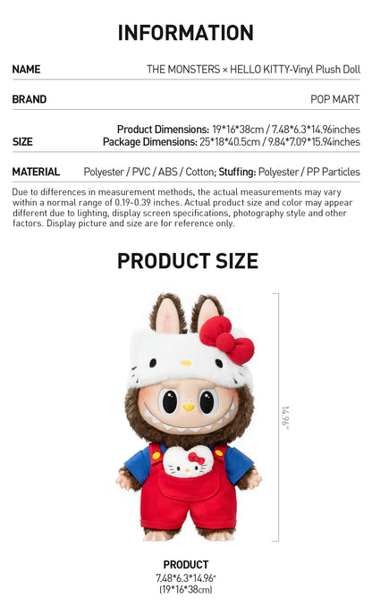 THE MONSTERS × HELLO KITTY - Vinyl Plush Doll - LARGE