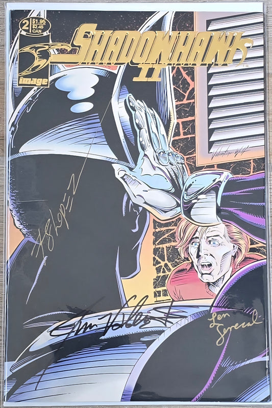 ShadowHawks II #2 Signed Jim Valentino. Frank Lopez & Len Senecal