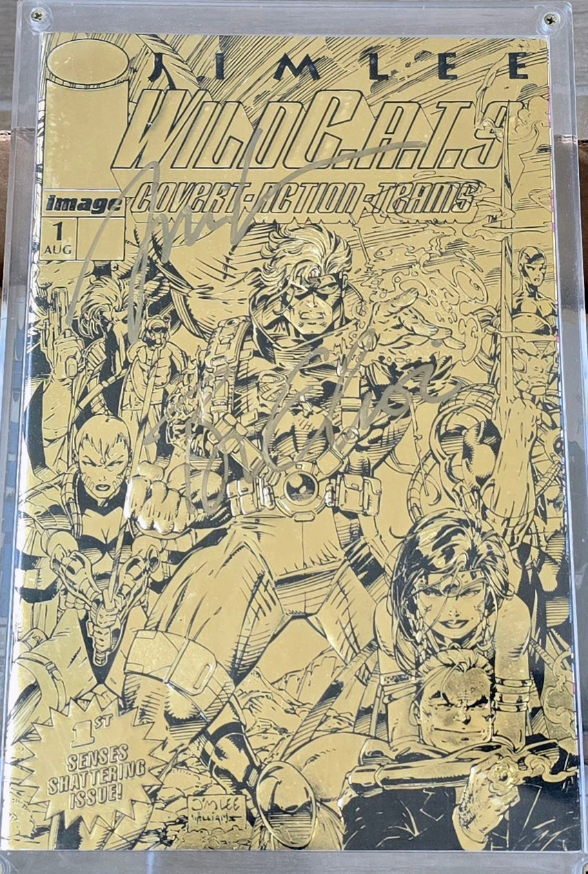 WildC.A.T.S #1 (Image 1992) Gold Foil Embossed Signed By Jim Lee & Brandon Choi