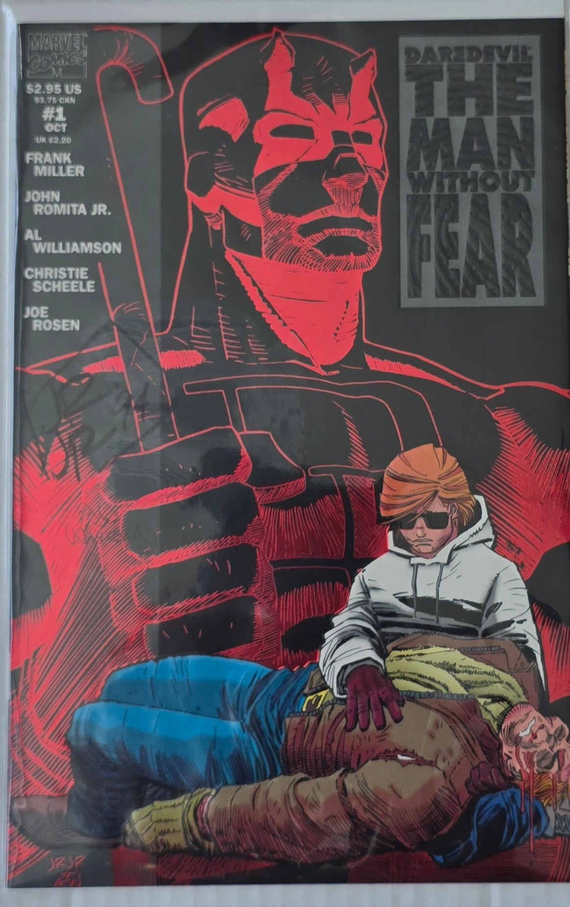 Daredevil The Man Without Fear #1 Signed John Romita Jr. & Al Williamson