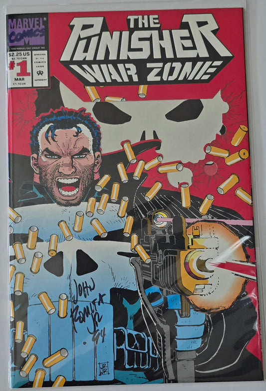 Punsiher War Zone #1 Signed by John Romita Jr (1994)