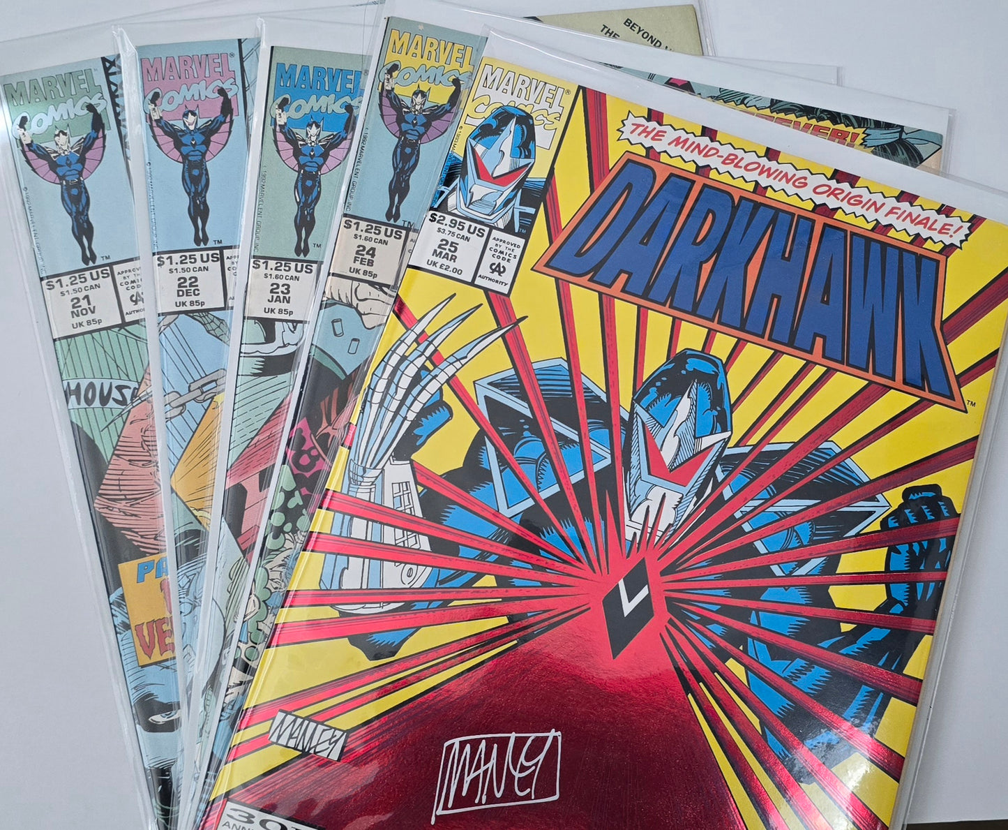Darkhawk #21-25 Set Signed by Manley