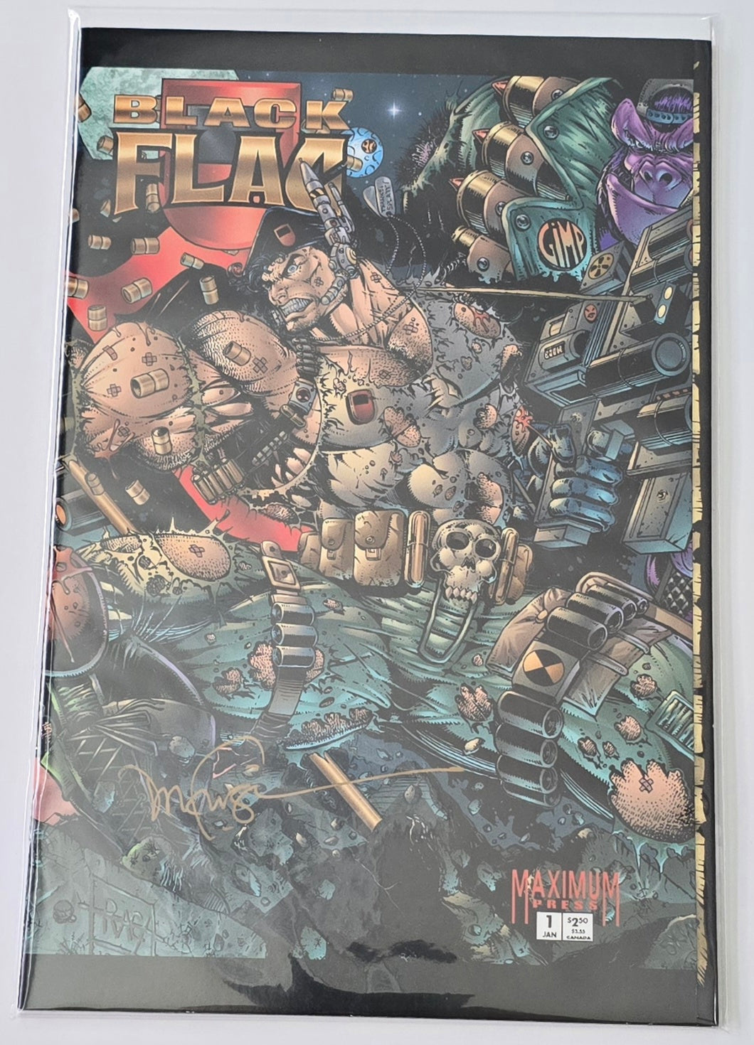 Black Flag #1 Maximum Press Signed by Dan Fraga