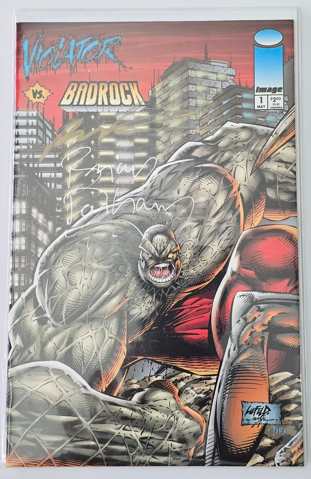 Violator vs. Badrock #1 Signed by Rob Liefeld & Brian Denham