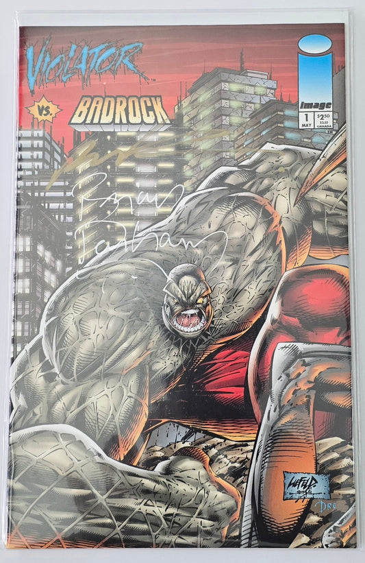 Violator vs. Badrock #1 Signed by Rob Liefeld & Brian Denham