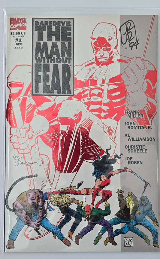 Daredevil The Man Without Fear #3 Signed John Romita Jr. & Al Williamson