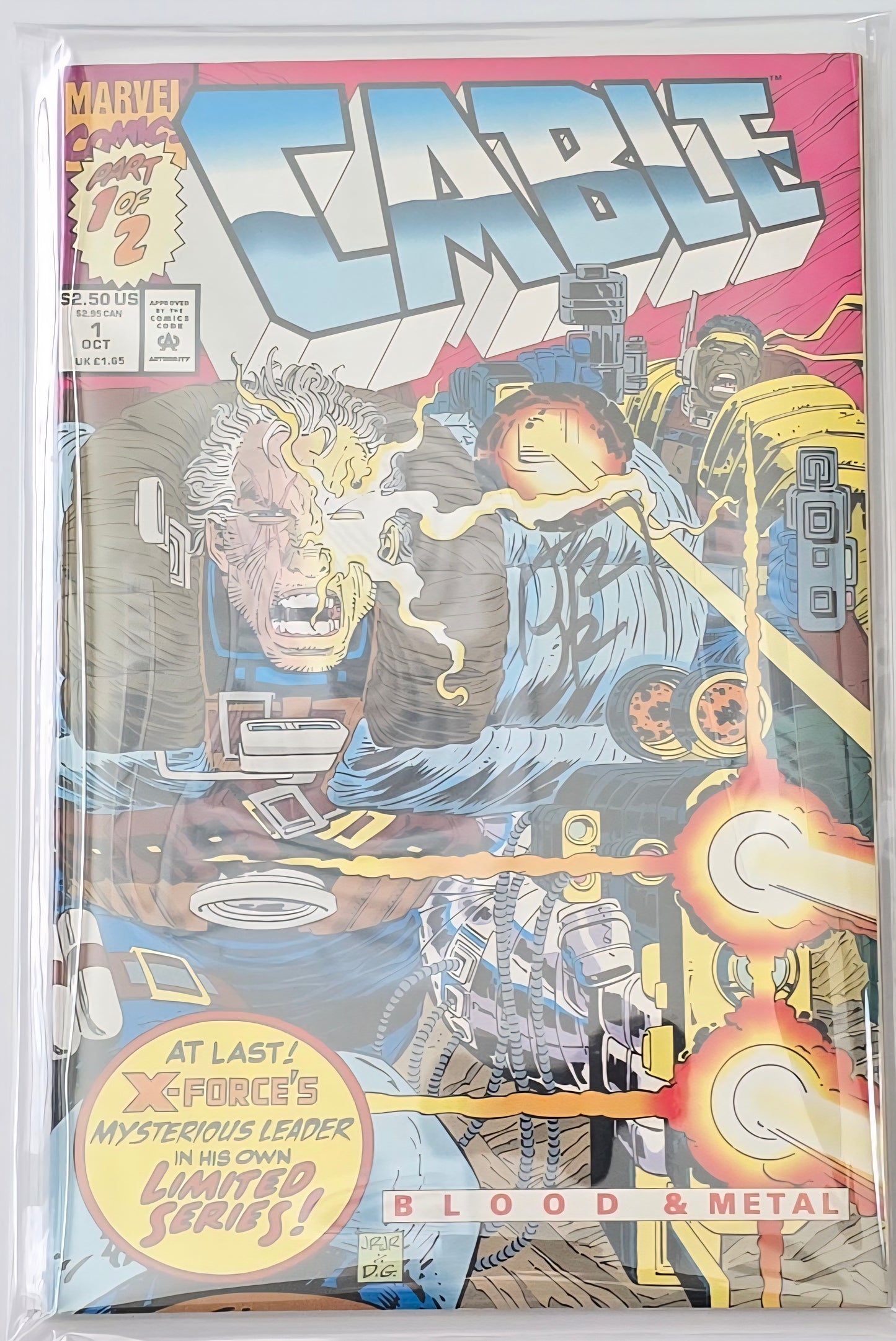 Cable #1 -2 Blood & Metal Signed Set - John Romita Jr. 1992