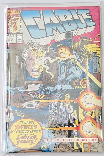 Cable #1 -2 Blood & Metal Signed Set - John Romita Jr. 1992