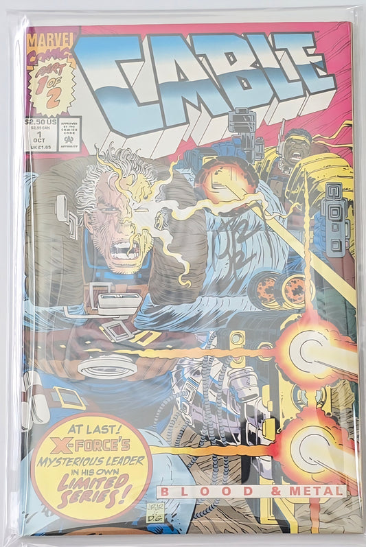 Cable #1 -2 Blood & Metal Signed Set - John Romita Jr. 1992