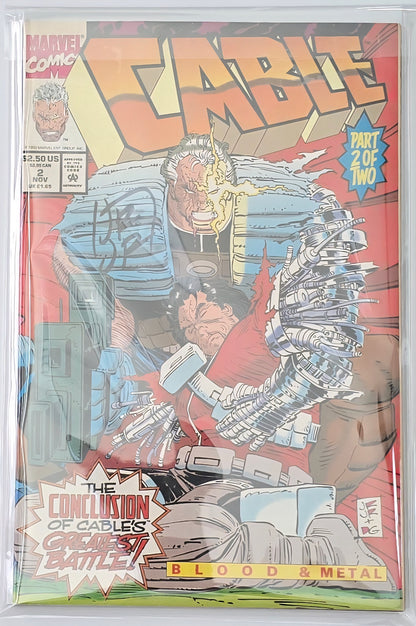 Cable #1 -2 Blood & Metal Signed Set - John Romita Jr. 1992