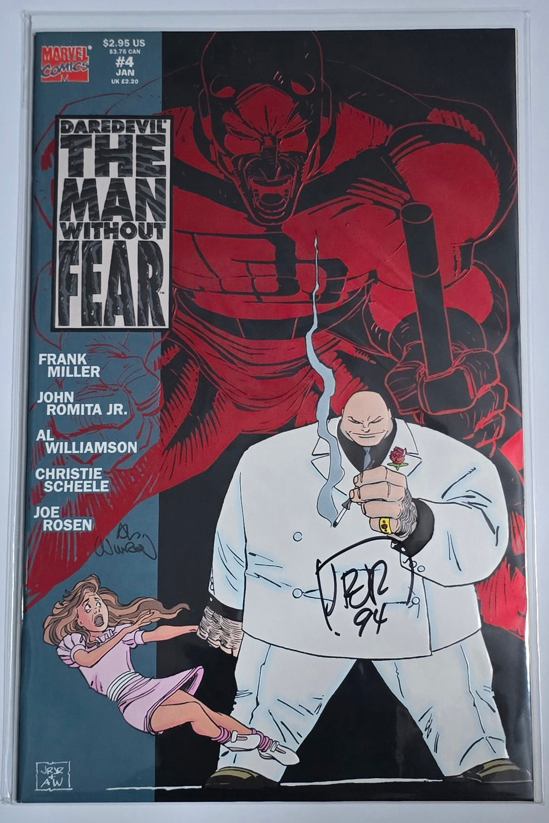 Daredevil The Man Without Fear #4 Signed John Romita Jr. & Al Williamson