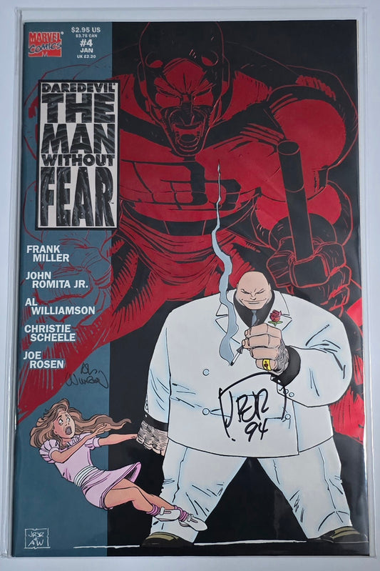 Daredevil The Man Without Fear #4 Signed John Romita Jr. & Al Williamson