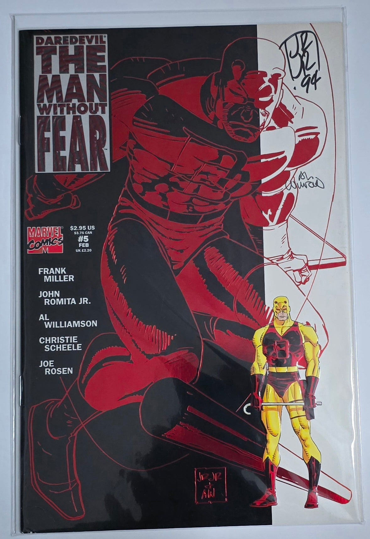 Daredevil The Man Without Fear #5 Signed John Romita Jr. & Al Williamson