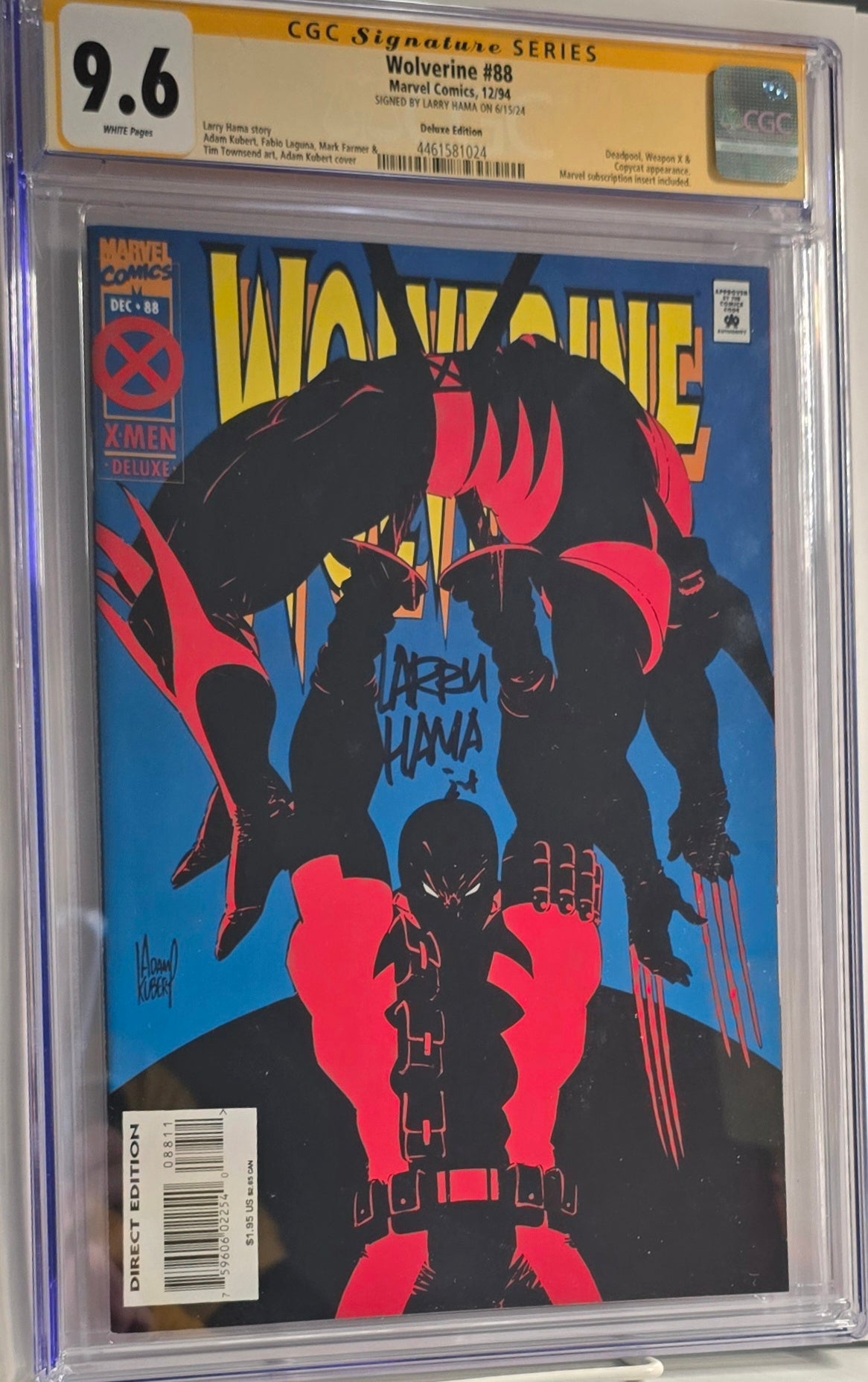 Wolverine #88 (1994) Deluxe Edition Signed by Larry Hama CGC SS 9.6