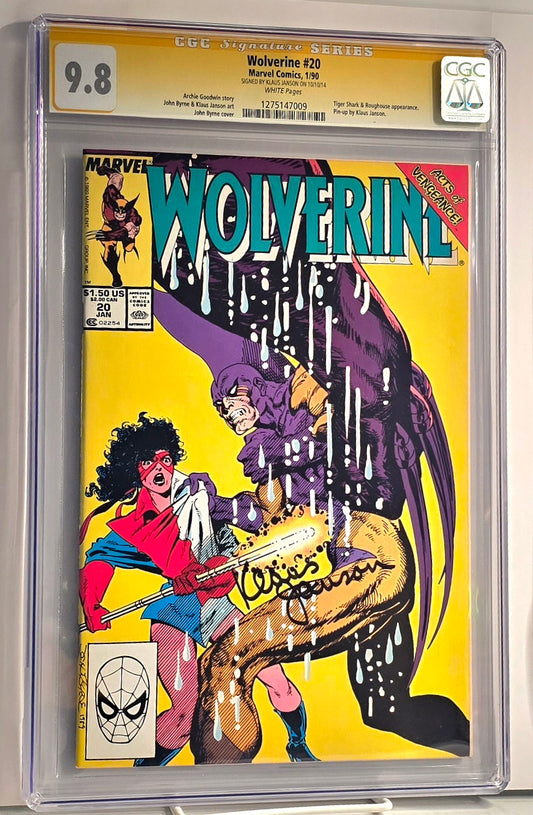 Wolverine #20 (1990) Signed by Klaus Janson CGC SS 9.8