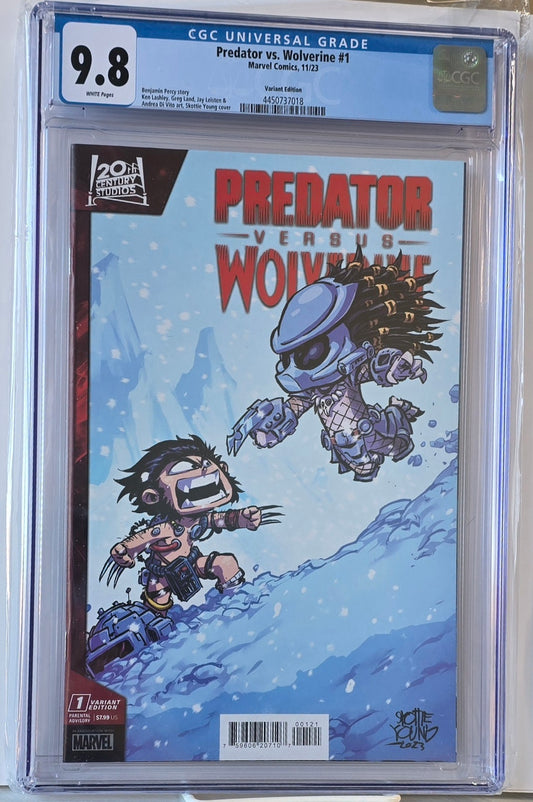 Predator vs. Wolverine #1 (Skottie Young Var) CGC 9.8