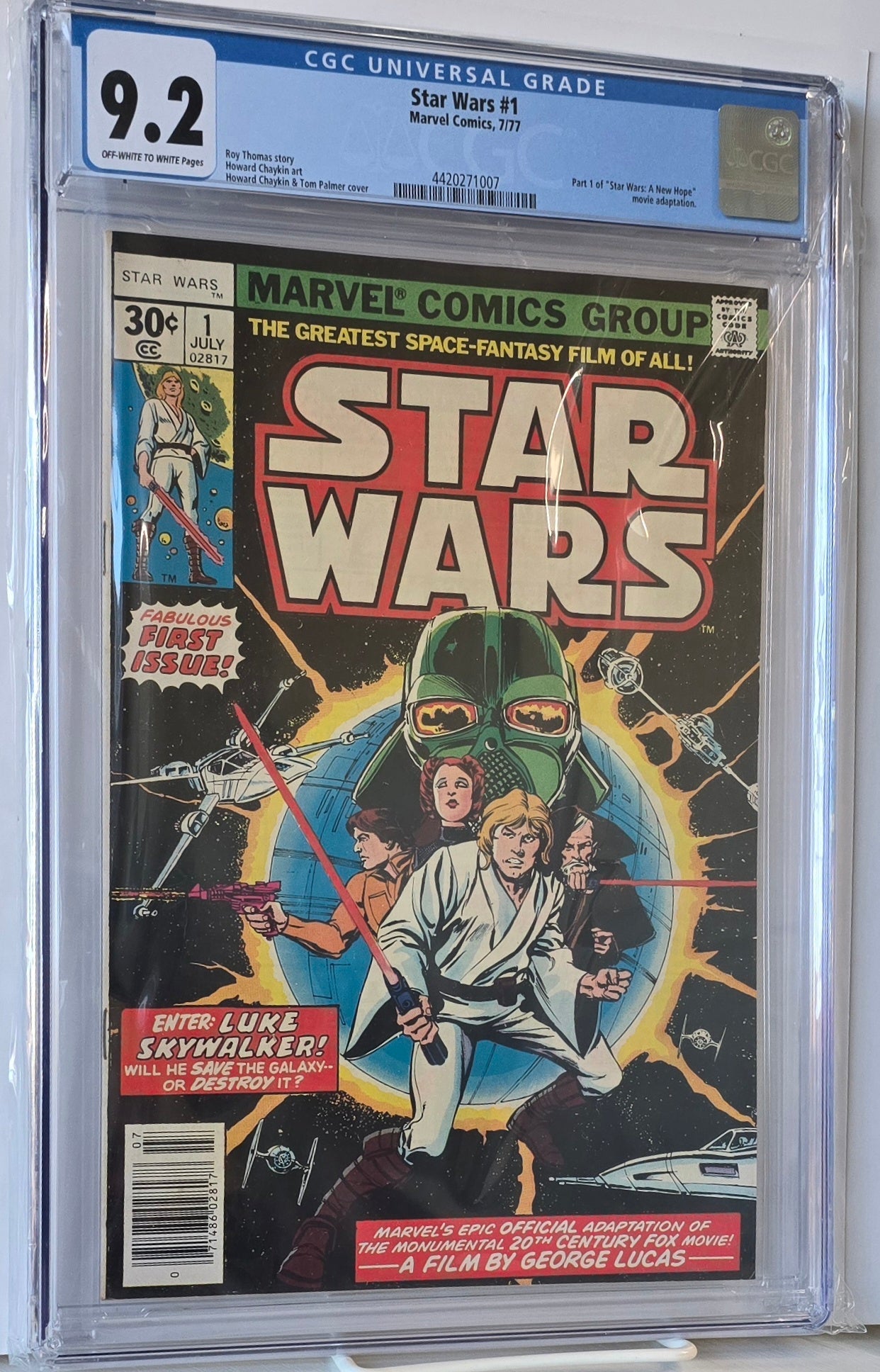 Star Wars #1 1st Print 1977 CGC 9.2