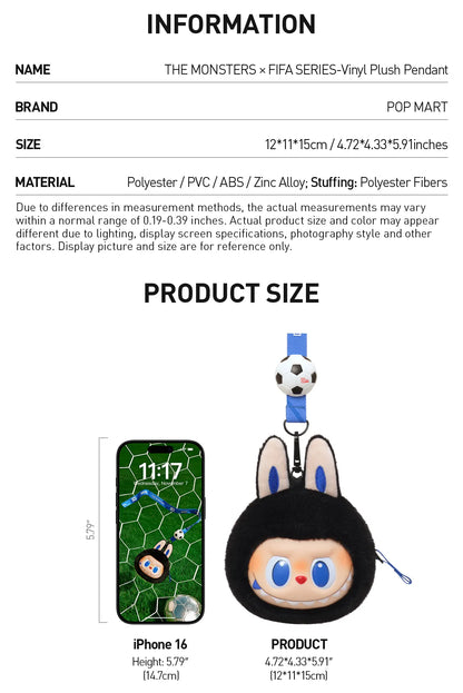THE MONSTERS × FIFA SERIES-Vinyl Plush Pendant