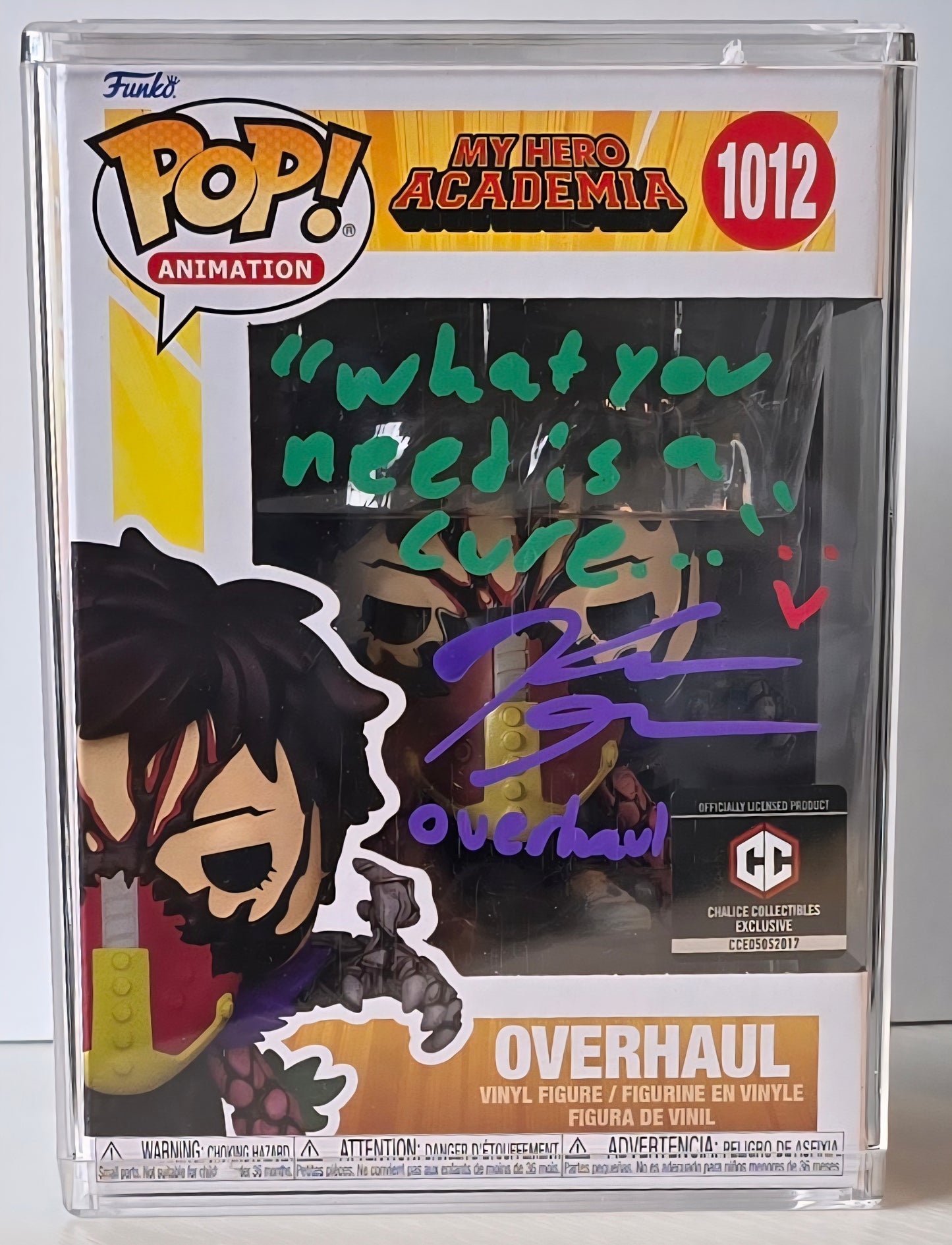 Funko Pop! MHA: Overhaul #1012 Chalice Signed Kellen Goff