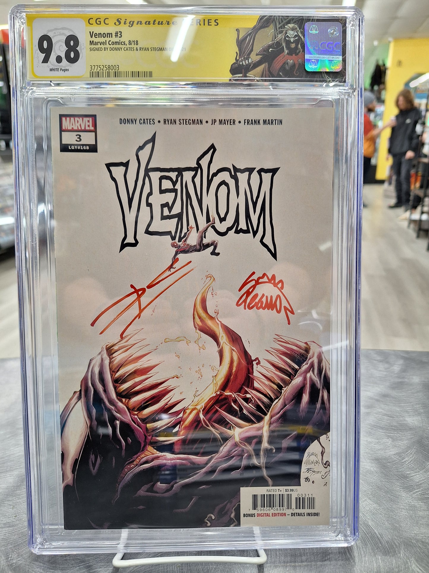 Venom #3 - CGC 9.8 - Signed Donny Cates & Ryan Stegman - 2018