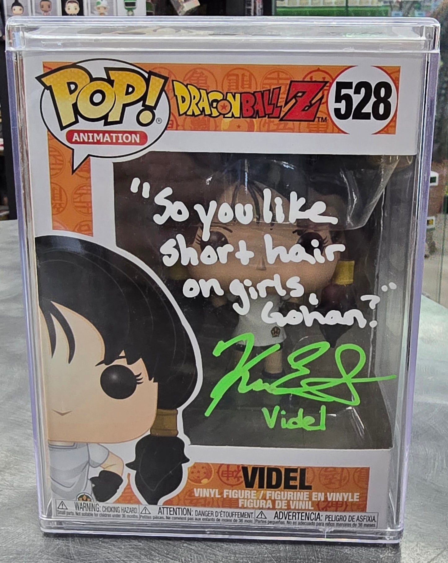 Funko POP! Animation: Dragonball Z Videl #528 SIGNED Kara Edwards w/coa