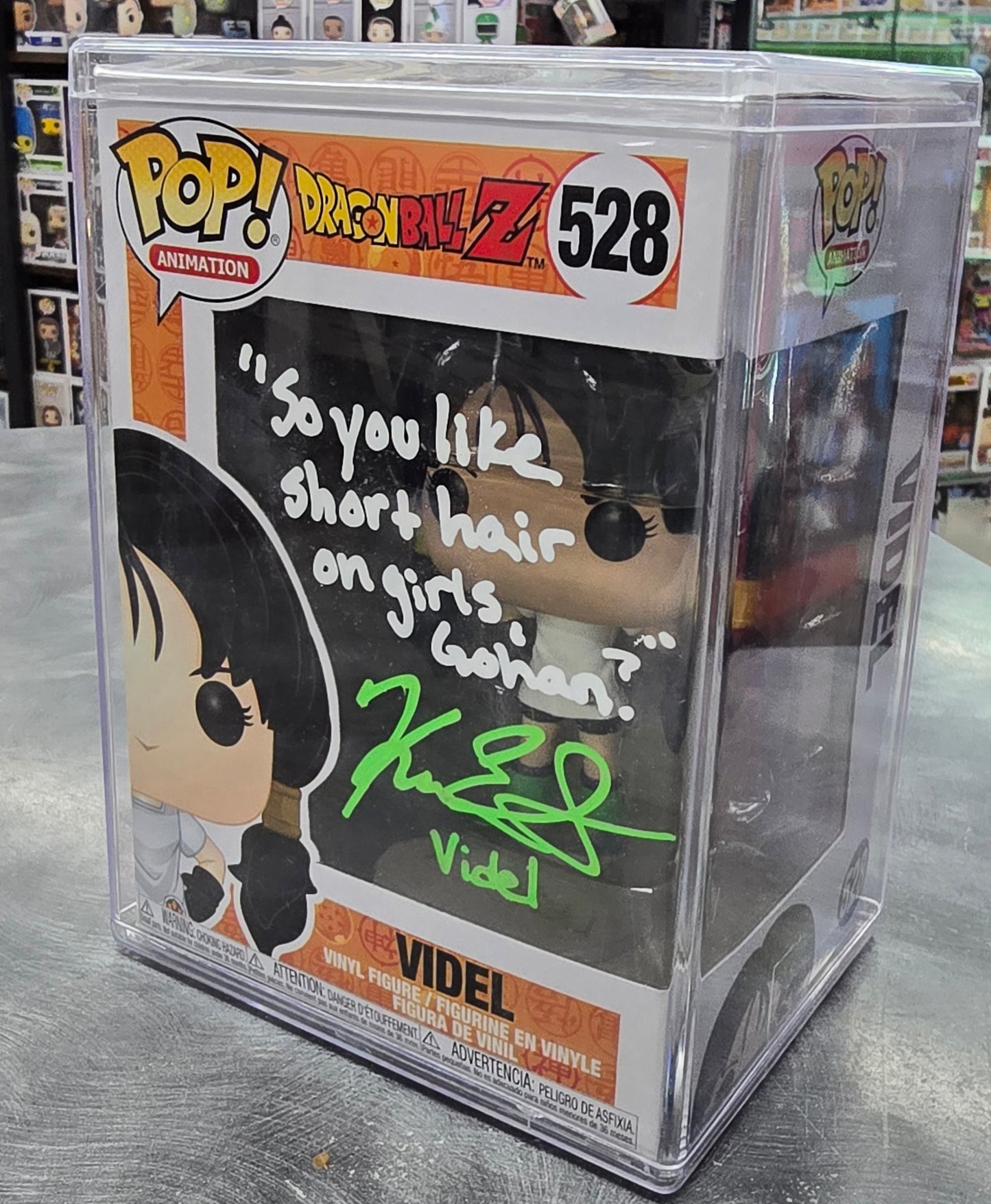 Funko POP! Animation: Dragonball Z Videl #528 SIGNED Kara Edwards w/coa