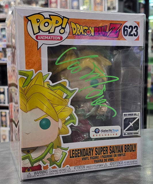 Funko Pop! Animation: Dragon Ball Z - Broly 6" - Galactic Toys Exclusive Autographed (Vic Mignona)