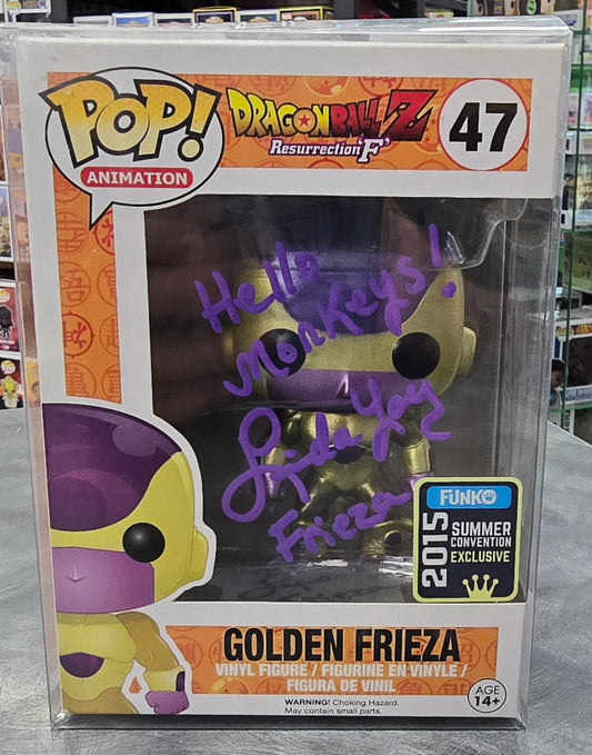 Funko Pop! Animation: Golden Frieza #47 Signed By Linda Young 2015 Convention Exclusive