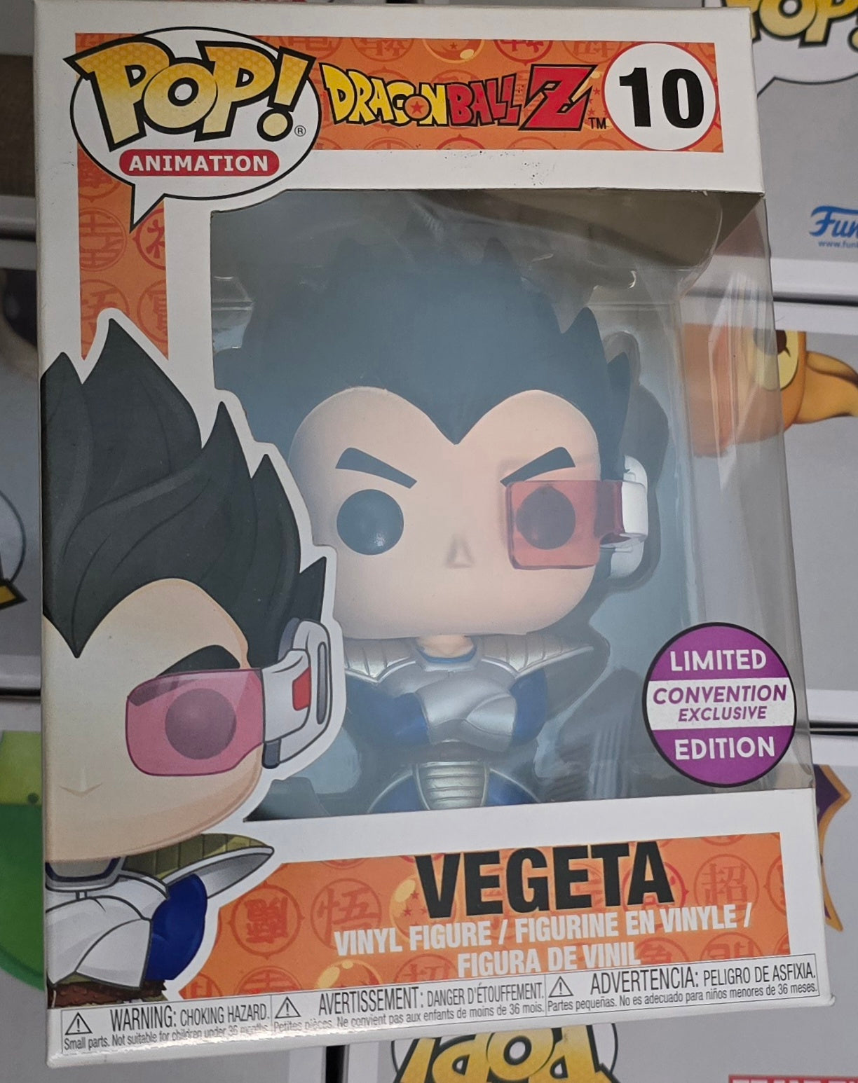Funko Pop! Animation: Dragonball Z #10 Vegeta METALLIC LTD Convention Exclusive