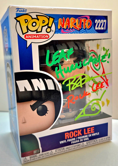 SIGNED - Funko Pop! Animation: Naruto - Rock Lee #2227 -SIGNED by Brian Donovan