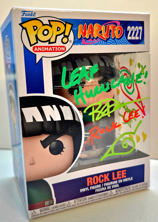 SIGNED - Funko Pop! Animation: Naruto - Rock Lee #2227 -SIGNED by Brian Donovan