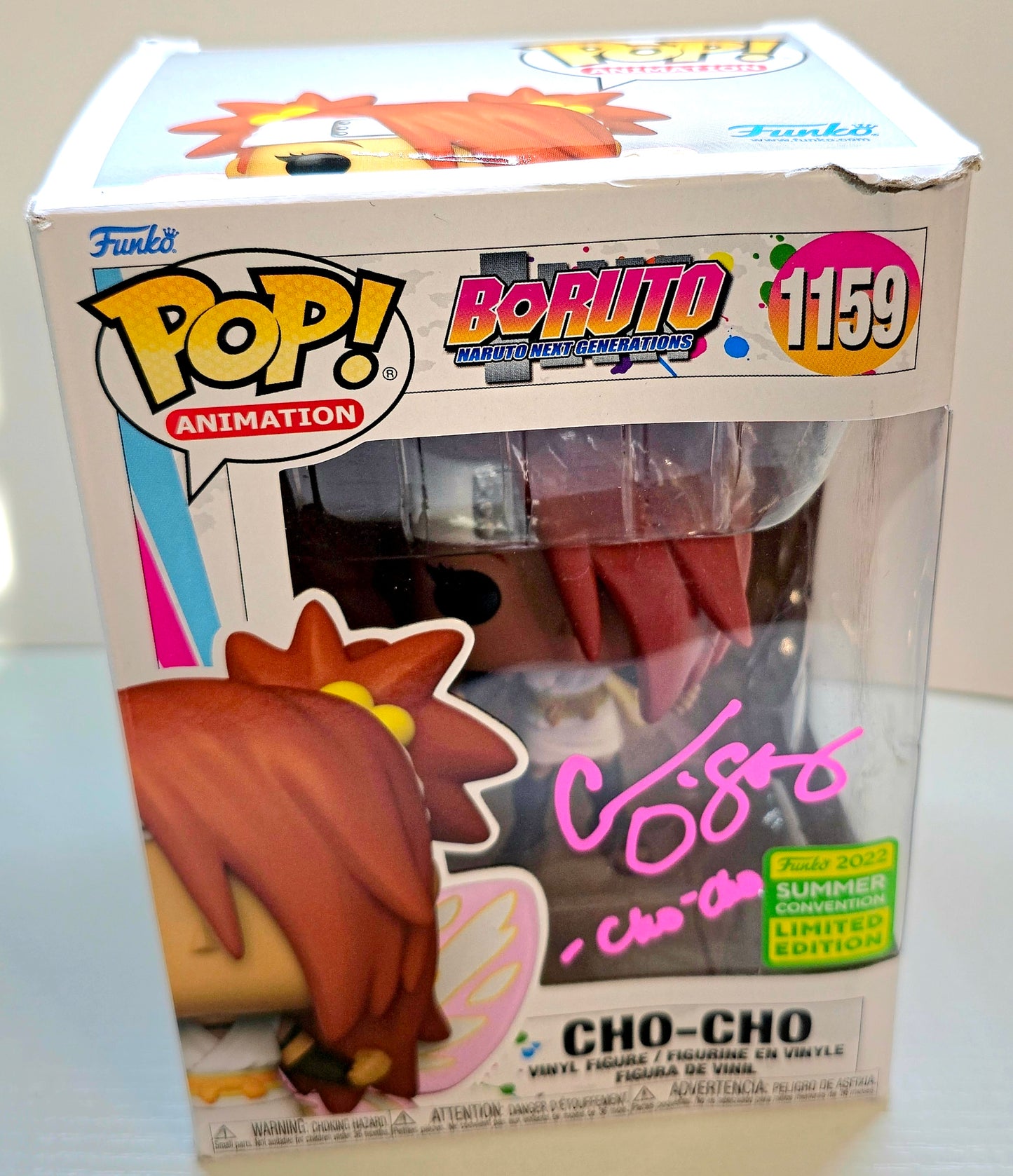 SIGNED - Funko Pop! Animation: Boruto: Cho-Cho Signed by Colleen O'Shaughnessey