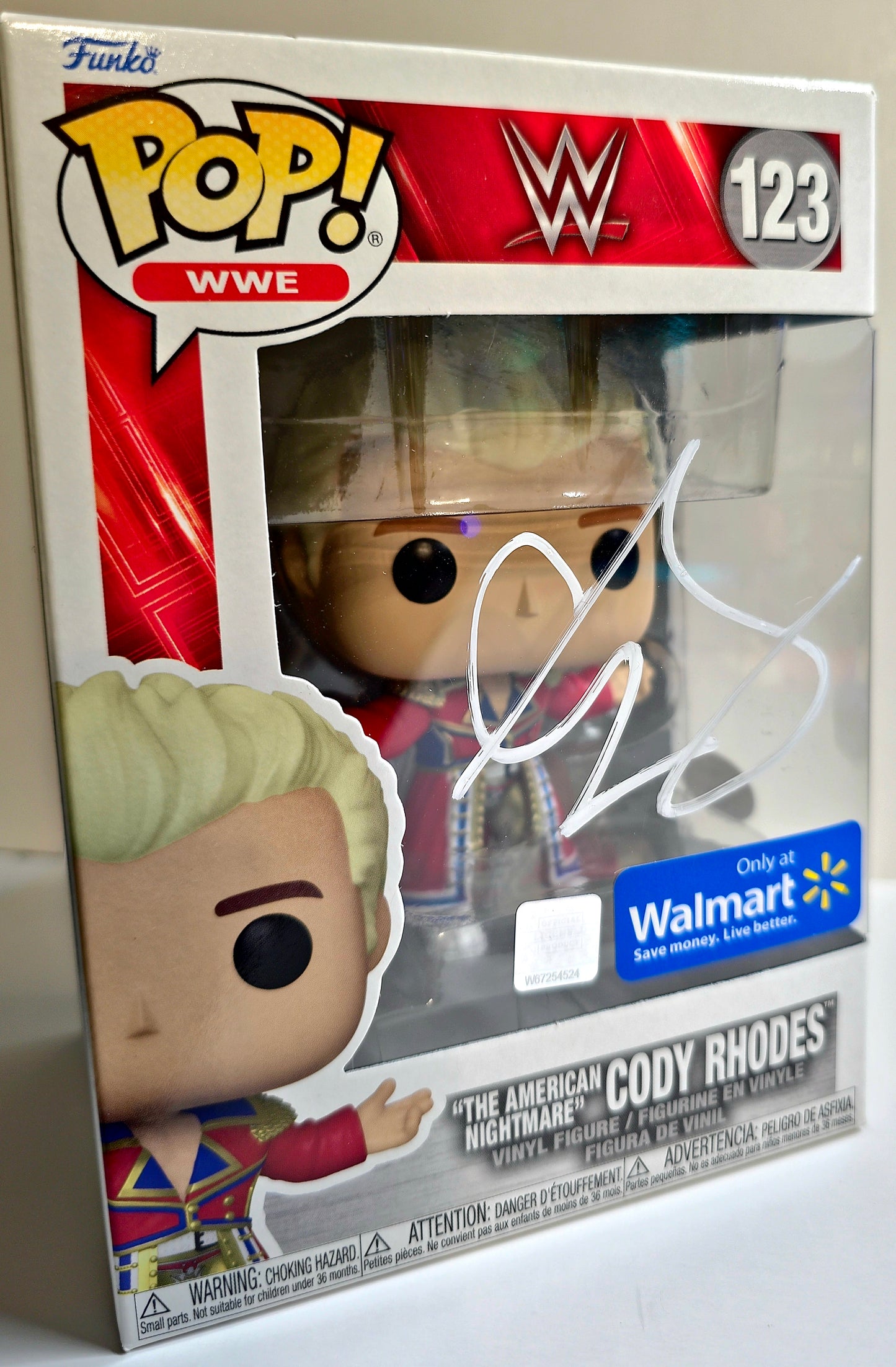 SIGNED - Funko Pop! WWE Cody Rhodes #123 Signed