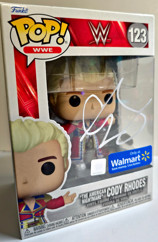 SIGNED - Funko Pop! WWE Cody Rhodes #123 Signed