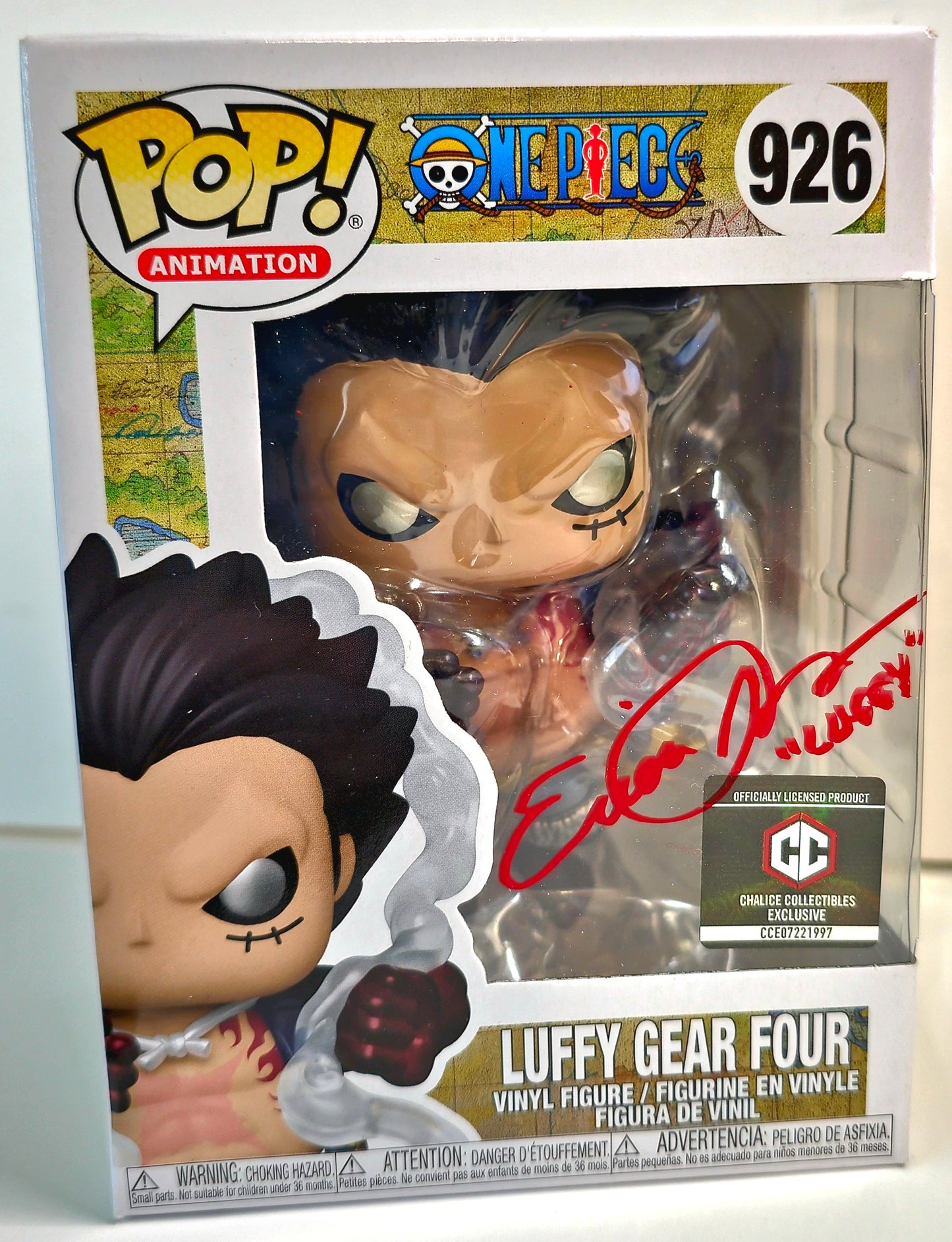 SIGNED - Funko Pop! Animation: Luffy Gear Four Signed by Erica Schroeder -#926 - SIGNED