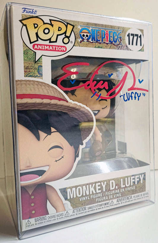 SIGNED - Funko Pop! Animation: Monkey D. Luffy Signed by Erica Schroeder -#1771 - SIGNED