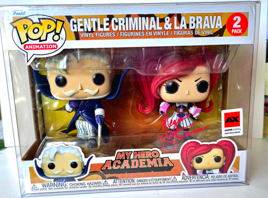 SIGNED - Funko Pop! Vinyl: My Hero Academia - Gentle Criminal & La Brava - 2 Pack - SIGNED W/COA