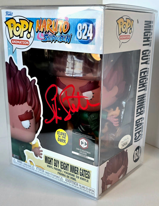 SIGNED - Funko Pop! Animation: Naruto Shippuden: Might Guy (Eight Inner Gates) #824 Chalice Exclusive/GITD - SIGNED