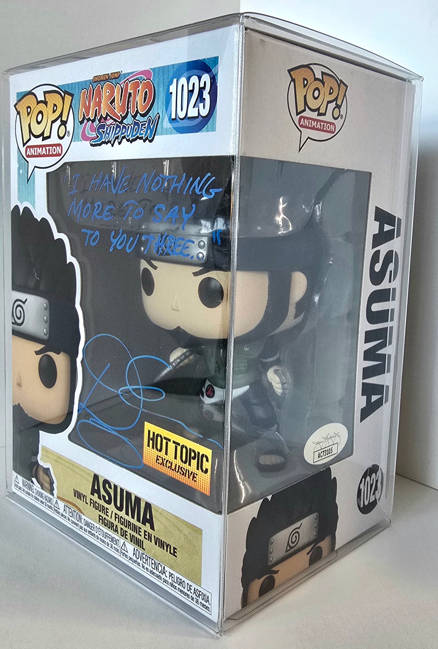 SIGNED - Funko Pop! Animation: Naruto: Asuma #1023 Hot Topic exc - SIGNED