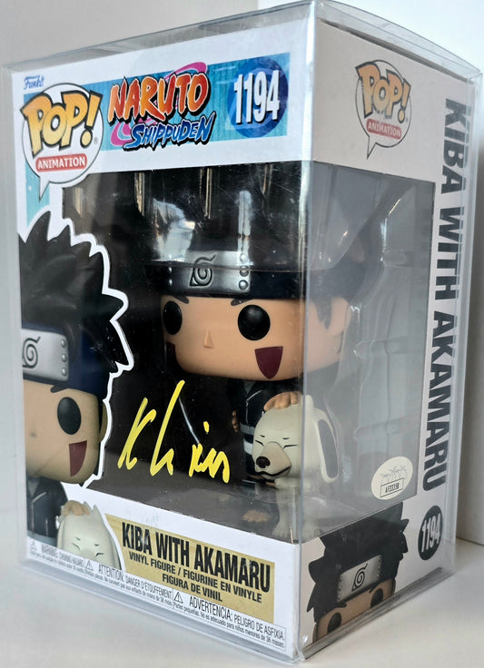 SIGNED - Funko Pop! Animation: Naruto Kiba with Akamaru #1194 - SIGNED