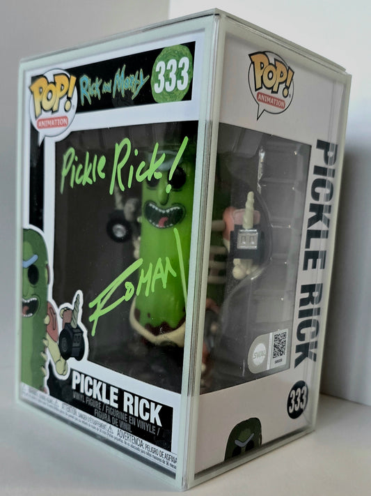 SIGNED - Funko Pop! Animation: Rick & Morty: Pickle Rick #333 - SIGNED