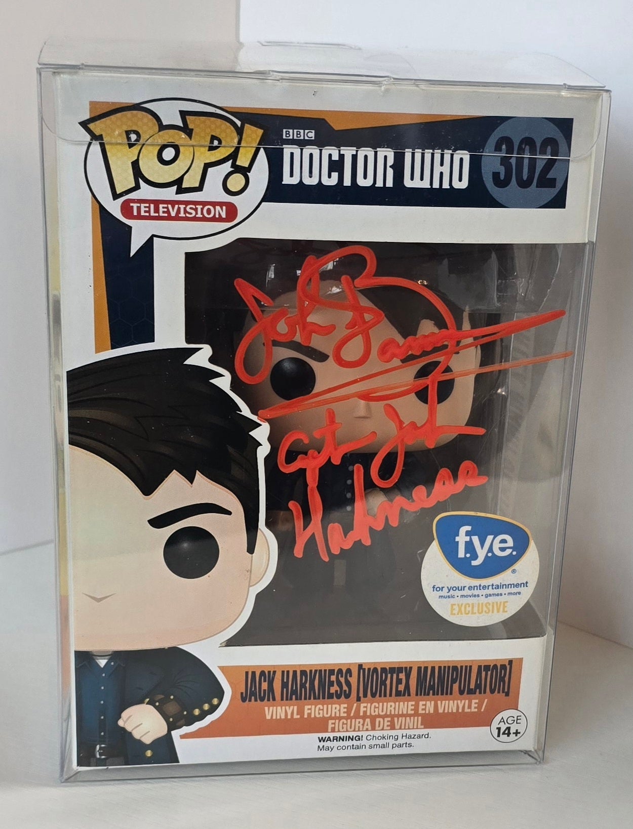 SIGNED - Funko POP! Television: Doctor Who #302 Jack Harkness - SIGNED