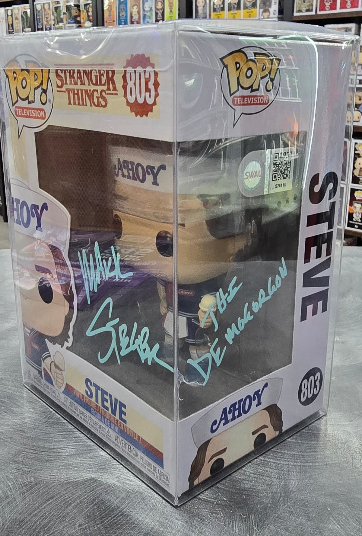 SIGNED - Funko Pop! Stranger Things: Steve #803 Signed by Mark Steger (Demigorgon)