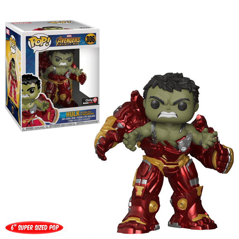 Funko Pop! 6" Marvel: Avengers Infinity War - Hulk Busting out of Hulbuster #306 - Game Stop