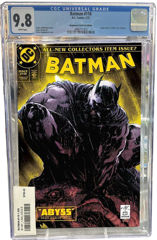 Batman #118 CGC 9.8 1:250 Variant Bogdanovic Gold Foil Edition