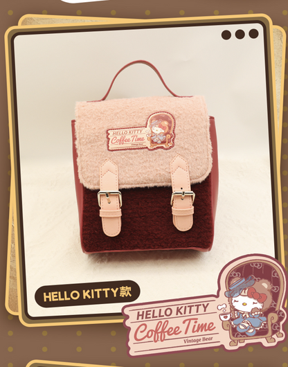 Sanrio Retro Teddy Bear Series Soft Plush Backpack (Hello Kitty)